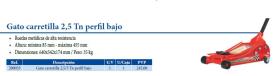 RZ TOOLS 270156 - GATO CARRETILLA PERFIL BAJO 2.5/3 TN