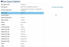  ECC085003 - FILTRO AIRE