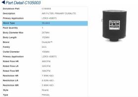  ECC105003 - FILTRO AIRE