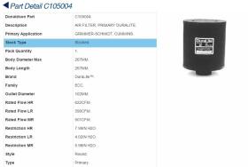  ECC105004 - FILTRO AIRE