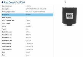 Donaldson ECC125004