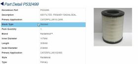 Donaldson P532499 - FILTRO AIRE CARTERPILLAR