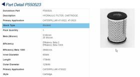 Donaldson P550523 - FILTRO HIDRAULICO
