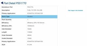  P551770 - FILTRO GASOIL AEREO CASE