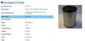 Donaldson P781039 - FILTRO DE AIRE
