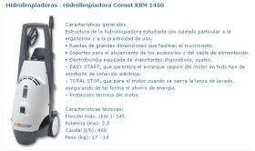 Comet Hidrolimpiadoras y Aspiradores 90430040 - Hidrolimpiadora Comet ksm 1450 Calssic 8 L/min 145 bares Pro