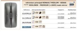 Leo Industrial 20137800 - CRISTAL ESPEJO TERMICO RENAULT PREM