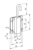 Happich riu 001902 - PESTILLO CON GANCHO CORTO