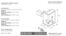 Happich riu 039903 - CERRADURA CABINA CON SEGURO