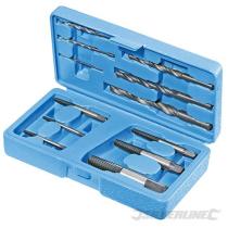 Silverline 371762 - JUEGO DE EXTRACTORES Y BROCAS 12PZA