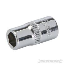 Silverline 853854 - VASO MTRICO CONDUCTOR DE 1/4"7MM