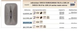 Leo Industrial 20035500 - CRISTAL ESPEJO 345*194 IVECO EUROCARGO