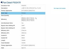 Donaldson P502476 - FILTRO ACEITE SUSTITUYE AL P50280