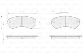 Valeo 873466 - PASTILLAS DE FRENO DELANTERAS PEGEOT BOXER 2006>