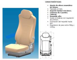 MANUMAN XSJY12 - ASIENTO NEUMÁTICO CON CINTURÓN DE 3 PUNTOS