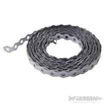 Silverline 491486 - CINTA METALICA PERFORADA GALVANIZADA 12mm*10 metros