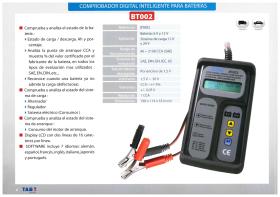 BATERIAS TAB 108 - BT002 TESTER BATERIAS Y SISTEMAS ELÉCTRICOS DIGITAL