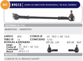 Material vario R9015 - BARRA DIRECCION NISSAN 486809X50C 486809X501