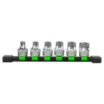 JBM 51410 - JUEGO DE 6 PUNTAS TORX INVIOLABLE CON VASO DE 1/2'