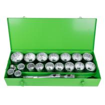 JBM 51855 - ESTUCHE METÁLICO DE 21 VASOS DE 12 CANTOS DE 1' CINCADO