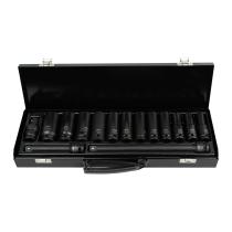 JBM 52346 - SET DE 15 PIEZAS DE IMPACTO CON 12 VASOS LARGOS DE 1/2' HEX