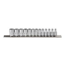 JBM 52715 - JUEGO DE 13 VASOS HEXAGONALES DE 1/4'