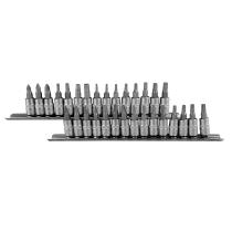 JBM 52908 - JUEGO DE 30 PUNTAS PHILIPS, PLANA, ALLEN, TORX, TORX INVIOLA