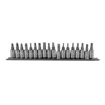JBM 52909 - JUEGO DE 18 PUNTAS PHILIPS, PLANA, ALLEN Y TORX CON VASO DE