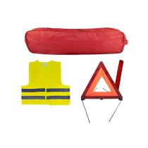 JBM 53090 - KIT EMERGENCIA BOLSA ROJA RIBETE+TRIANGULO+CHALECO
