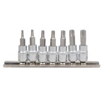 JBM 53127 - JUEGO DE 7 PUNTAS TORX INVIOLABLE CON VASO DE 1/4'