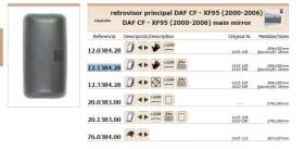 Leo Industrial 12138428 - ESPEJO RETROVISOR DAF CF XF  30 VARILLA
