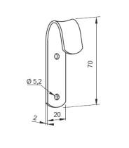 Happich riu 736100 - GANCHO TOLDO TIR acero zincado