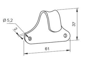 Happich riu 736300 - GANCHO TOLDO TIR HORIZONTAL ACERO ZINCADO