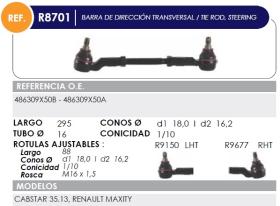 NISSAN -48630-9X50B - BARRA DIRECCION R8701