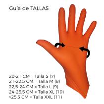 RZ TOOLS 950203 - GUANTE DE NITRILO NARANJA TALLA XL 50 unidades especial mecá