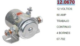 COBO 120670 - RELE TRABAJO 12V 80 AMP 4 BORNES
