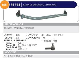 Material vario R1794 - BARRA DIRECCION VOLVO 1075663 3988704 20393069