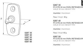 Happich riu 028740 - PIVOTE 40 MM TRINCA 0287