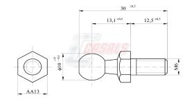 Material vario A650 - ESPIGA BOLA METRICA 6