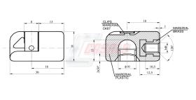 Material vario A810 - ROTULA PLASTICO BOTON G METRICA 8