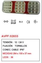 COBO AVFF02833 - PILOTO TRASERO LEDS 5 FUNCIONES 12/24V