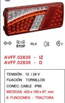 COBO AVFF2835 - PILOTO TRAS LED 12/24 V TRACTORA izquierdo