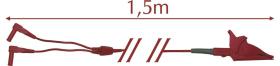 Egamaster Art in innovation 51274 - CABLE DE PRUEBA ROJO CORTO CATIII - 600V (PINZA) EGATRONIK