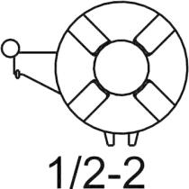 Egamaster Art in innovation 87860 - CONJUNTO TERRAJA  1./2'' - 2'' SIN PEINES PARA ROSCAMATIC 10