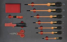 Egamaster Art in innovation AD500317 - BANDEJA - JUEGO DESTORNILLADORES 1000 V (PULG) ANTIDROP ACO