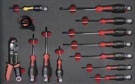 Egamaster Art in innovation AD500437 - BANDEJA  - JUEGO DESTORNILLADORES  (PULGADAS) ANTIDROP ACO