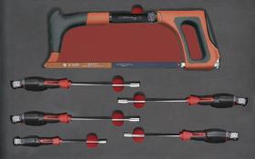 Egamaster Art in innovation AD500447 - BANDEJA  - JUEGO DE DESTORNILLADORES  (PULG)  Y ARCO DE SIER