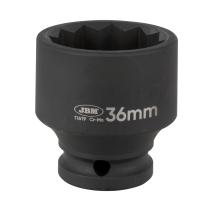JBM 16569 - VASO DE IMPACTO CORTO DE 12 CANTOS - 1/2' 36MM
