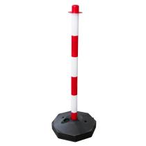 JBM 53808 - POSTE DE PLÁSTICO PARA CADENA - BLANCO / ROJO
