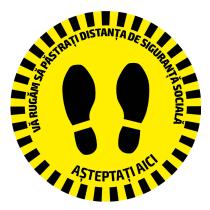 JBM 53843RO - ETIQUETA ADHESIVA REDONDA DE SEÑALIZACIÓN PARA SUELOS - DIST